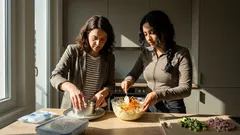 Kartoffel-Ei-Salat mit Schinken und Möhren nach koreanischer Art – das einfache Partyrezept