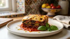 Mediterrane Gemüselasagne mit Mozzarella – saftig aus dem Ofen, nicht wässrig