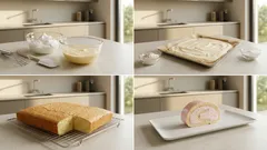 Erdbeerschnitten nach Schweizer Art – luftiger Biskuit mit Erdbeer-Quark-Creme