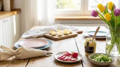 Gefüllte Eier zu Ostern: frühlingsfrisch mit Radieschen und Frühlingszwiebeln