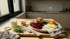 Rote-Bete-Salat mit Hähnchen und Croutons: so wird er richtig knackig