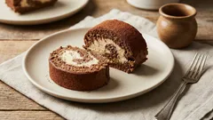 Keto-Märchen-Roulade mit Walnussboden: zuckerfrei, cremig und einfach zu rollen